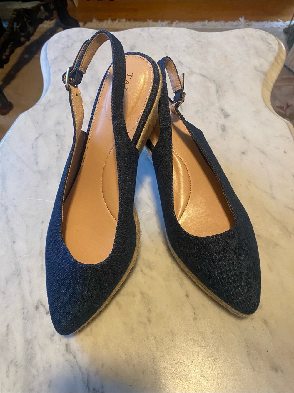 Talbots Slingback Espadrille Wedge In Like New Pre Owned Condition